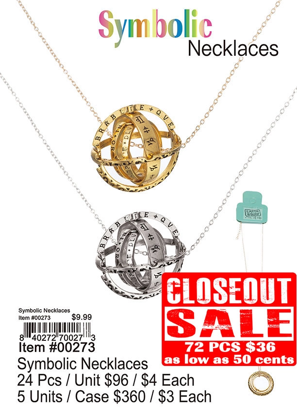 Symbolic Necklaces - Closeout 72 Pcs.